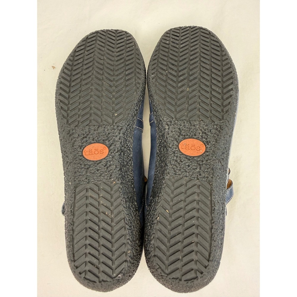 Taos BNR-14209 Navy Blue Leather Double Strap Mary Jane Flats Womens 11 - Picture 8 of 9